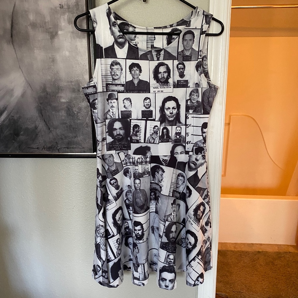 One of a kind mug shot dress